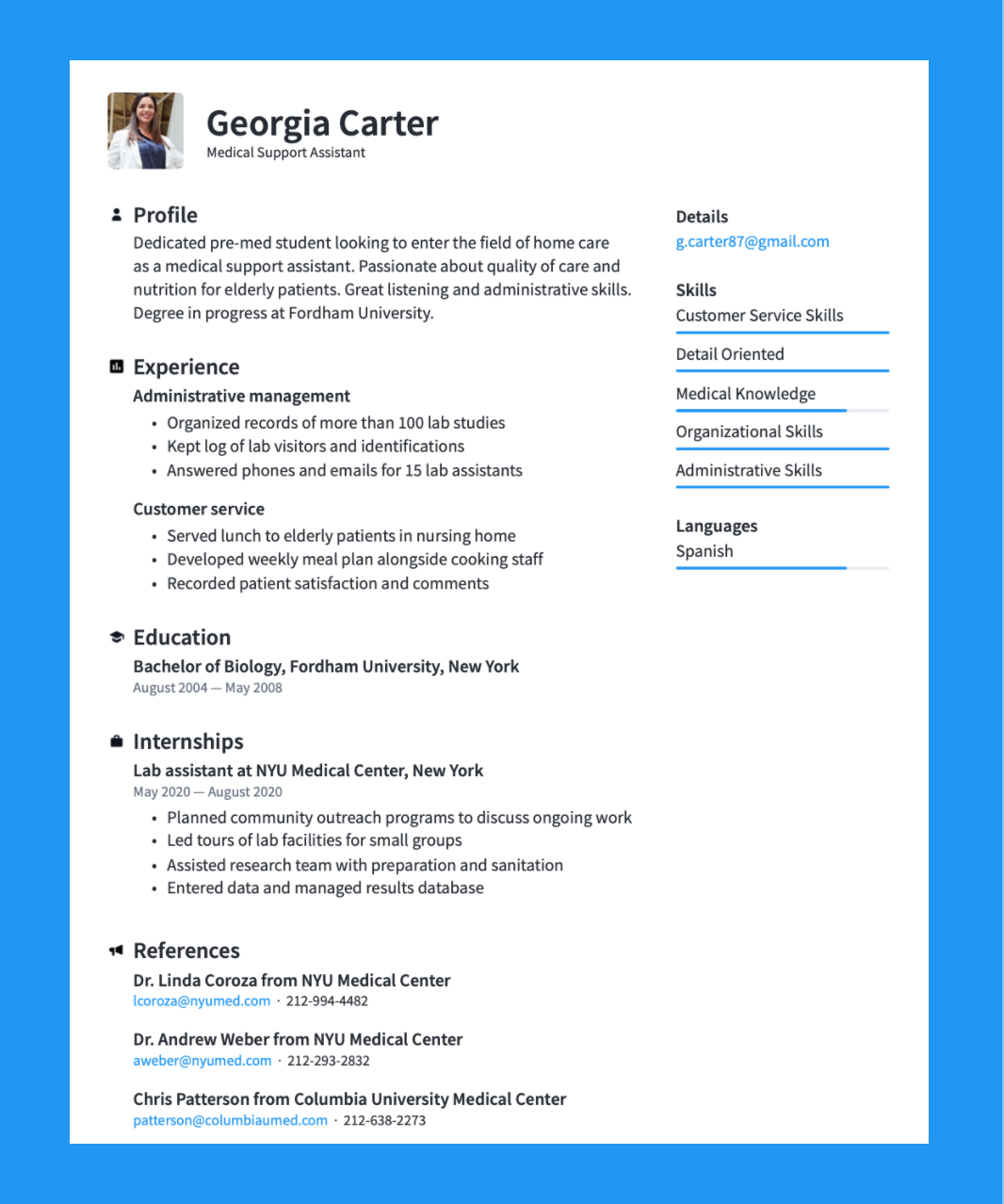 Functional Resume Example Functional Resume Example